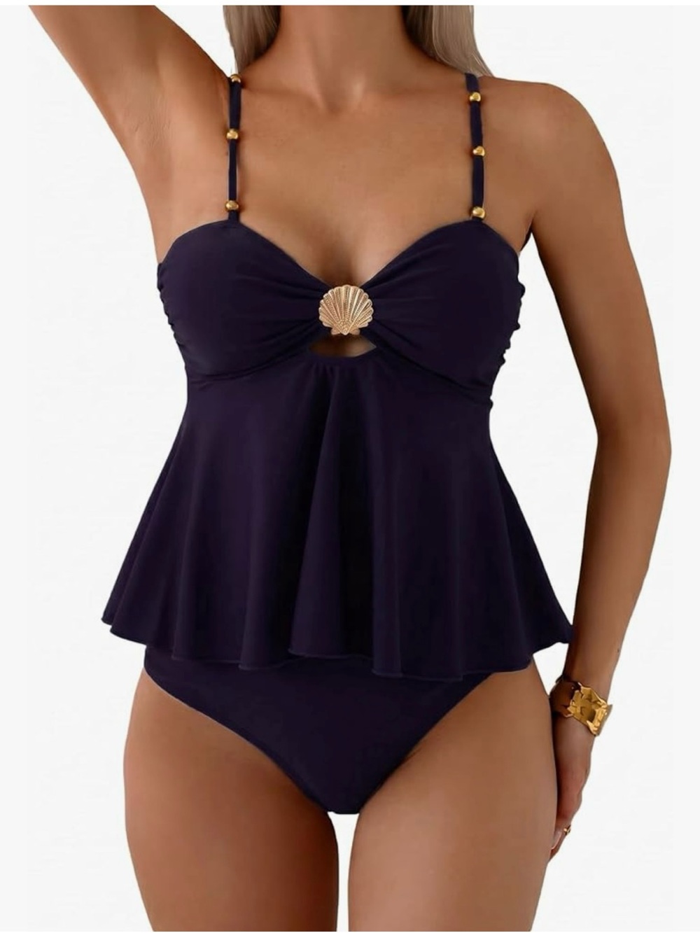 SweatyRocks Women's Y2K Cute Tankini High Waisted Two Piece Bathing Suit size XL